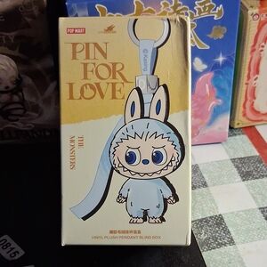 POP MART Pin For Love Blue Monster Plush Keychain